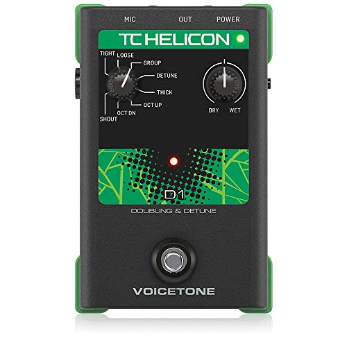 Tc Helicon Voicetone D1 Stompbox A Pulsante Singolo Per Effetti Di Raddoppio Vocale Realistici