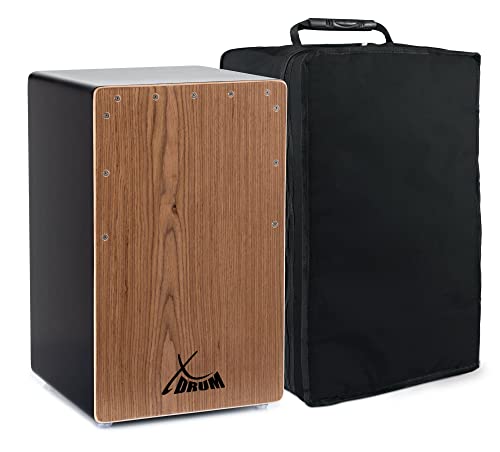 Xdrum Cajon El Bajo Bass Port Black / Walnut Borsa Inclusa