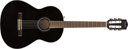 Fender Cn-60S Nylon Chitarra Classica, In Noce, Nera
