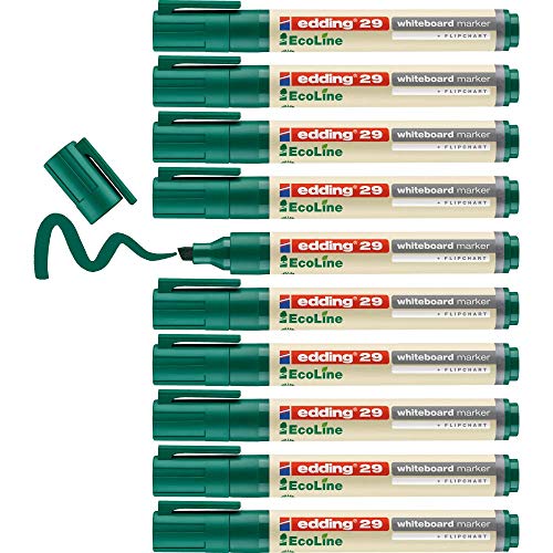 Edding 29 Ecoline Pennarello Per Lavagna Bianca, Colore: Nero 1-5Mm Green