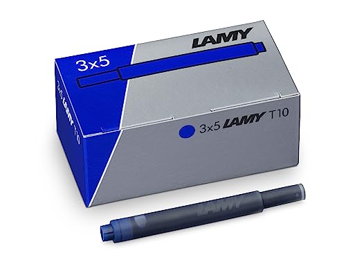 Lamy T10 Set Di 3 Cartucce D'Inchiostro Con Grande Stock Di Inchiostro, Adatte Per Tutti I Modelli Di Penne Stilografiche Lamy, Contenuto 1,25 Ml Per