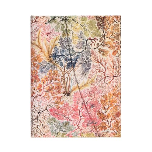 Paperblanks | Anemone | Diari A Copertina Rigida | Midi | Righe: Hardcover, Wrap Closure, 120 Gsm, Ribbon Marker, Pouch