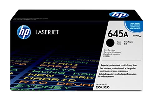 Hp 645A C9730A, Cartuccia Toner Originale Hp Da 13000 Pagine, Compatibile Con La Stampante Hp Laserjet 5500, 5550, Nero