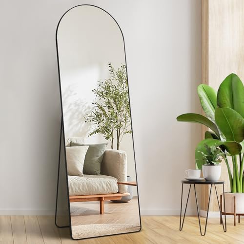 Vevor Specchio Ad Arco A Figura Intera 1650 X 558 Mm Grande Specchio Da Terra Appeso A Parete Con Supporto Telaio In Lega Di Alluminio, Specchio Da To