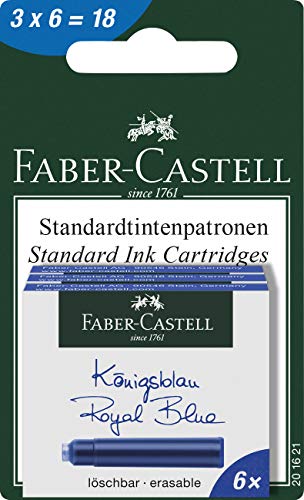 Faber-Castell Inchiostro Rosso In Boccetta Di Vetro (Etichetta In Lingua Italiana Non Garantita) Cartucce D'Inchiostro Standard 3X6 Tintenpatronen Sta