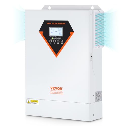 Vevor Inverter Ibrido Da 5500W Convertitore Solare Ibrido 230V Ca Onda Sinusoidale Pura Off-Grid Con Regolatore Di Carica Solare Mppt 100A Integrato,