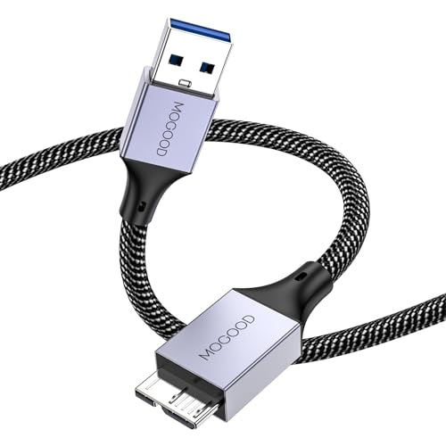 Mogood Cavo Per Disco Rigido, Cavo Dati Da Micro B A Usb Maschio, Cavo Da Usb3.0 A Micro B Compatibile Con Dischi Rigidi Esterni Portatili, Wd Element