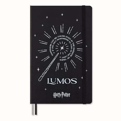 Moleskine Collezione Incantesimi Del Mondo Magico Harry Potter Lumos Notebook, Taccuino A Righe Con Copertina Rigida Fosforescerente Con Risguardi Per