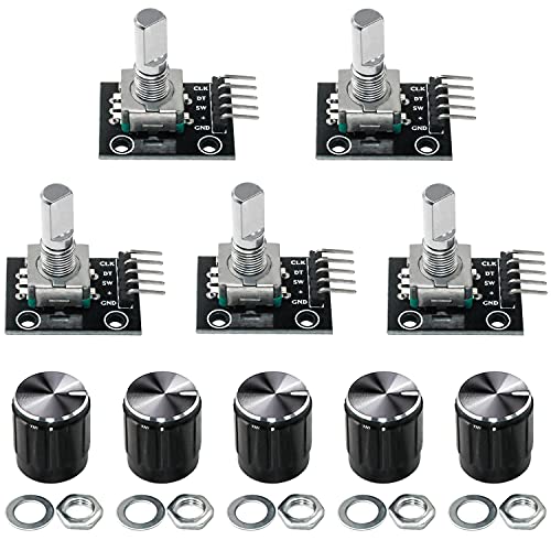 Giak Ky-040 Encoder Rotativo Rotary Encoder 5 Pcs 360 Gradi Encoder Rotativo Con Pulsante Per Arduino Raspberry Pi