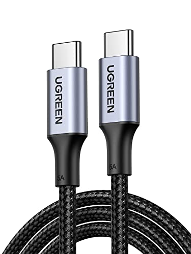 Ugreen 100W Cavo Usb Type C, Cavo Usb C Usb C In Nylon, Compatibile Con Macbook Ipad Pro Air M2, Asus, Acer, Hp, Iphone 15 Plus Pro Max, Galaxy S24 Ul