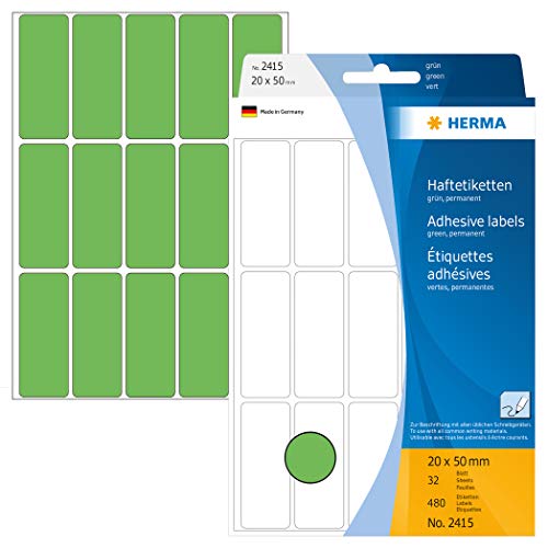 Herma Multi-Purpose Labels 20X50 Green 480 Pcs.