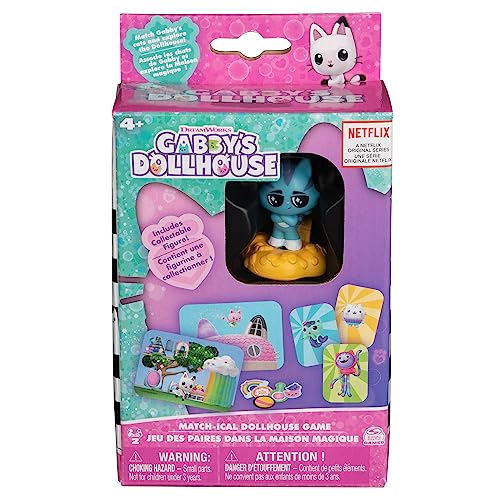 Spin Master Games Gabby'S Dollhouse Match-Ical Gioco Di Mappatura Con Carte E Personaggio Catrat, Nel Design Della Popolare Serie Prescolare Gabby'S D