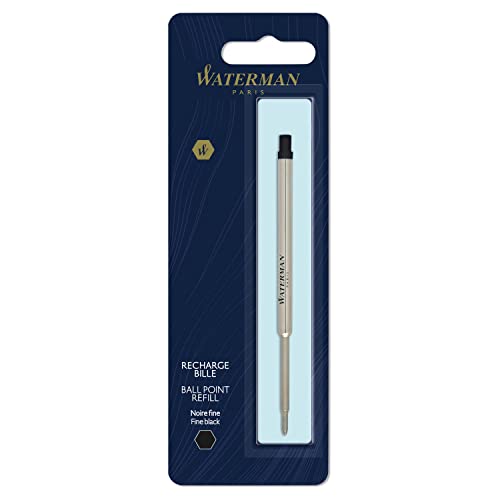 Waterman Ricarica Per Penna A Sfera | Punta Fine Con Inchiostro Nero | 1 Pezzo