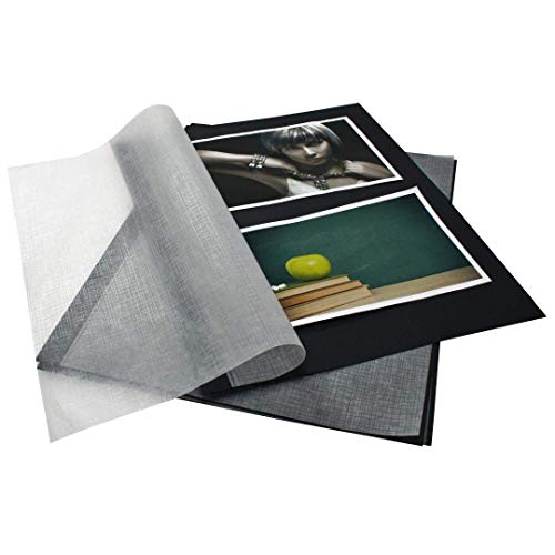 Goldbuch 83006 - Cartoncino Fotografico Con Pergamena, 20 Fogli, Per Raccoglitori Ad Anelli Bella Vista, Formato Din A4, Nero