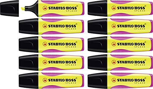 Evidenziatore - Stabilo Boss Splash - Confezione Da 10 - Giallo