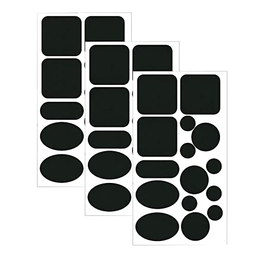 Skystuff 45 Toppe Autoadesive In Nylon Per Riparazioni, Giacche, Tende, Capispalla, Forma Rotonda E Ovale (Nero)