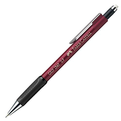 Faber-Castell Portamine Grip 134721, Spessore Mina: 0,7 Mm, Colore Fusto: Rosso Metallizzato