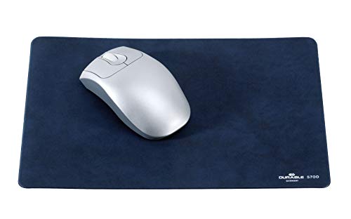 Durable 570007 - Mouse Pad, Tappetino Per Mouse, Superficie Vellutata, Antiscivolo, 300X2X200 Mm, Blu, Confezione Da 10 Pezzi