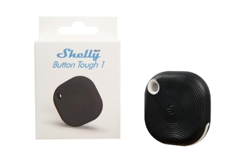Shelly Blu Button Tough Nero,Pulsante Intelligente Controllato Via Bluetooth,Dimmerazione, Accensione E Spegnimento Di Dispositivi E Attivazione Di Sc
