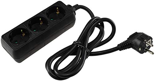 Goobay 51295 - Multipresa Multipla 1,5 M, Colore: Nero