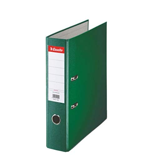 Esselte - Raccoglitori A Leva A4, Verde, Dorso 75 Mm, Plastica, 11256