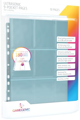 Ultrasonic 9-Pocket Pages Toploading Pack (10) - Multi-Language (Includes Spanish)