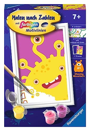 Ravensburger Dipingere Con I Numeri, Mostro Giallo, Bambini Dai 7 Anni In Su, Colore, 23631