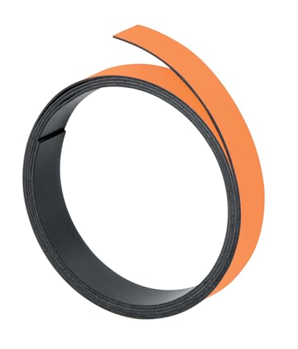 Franken M801 05 - Nastro Magnetico, 100 Cm X 5 Mm, Spessore: 1 Mm, Arancione