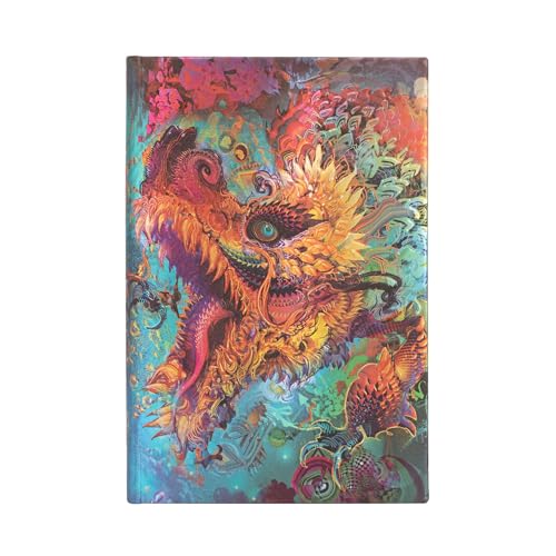 Paperblanks | Drago Infuocato | Diari A Copertina Rigida | Mini | Righe: Hardcover, 85 Gsm, Ribbon Marker, Memento Pouch, Elastic Closure