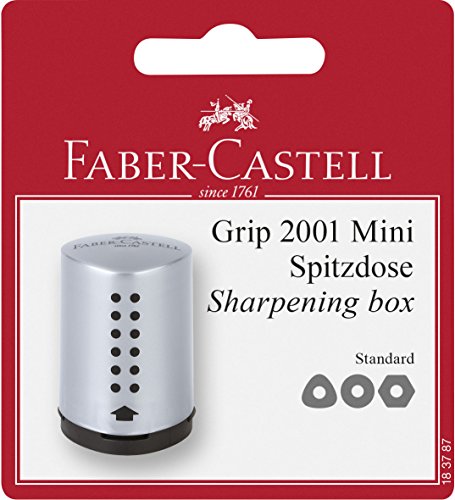 Faber-Castell 183700 – Semplice Temperamatite Grip 2001 Mini Mini-Temperamatite In Blister Spitzdose Mini Blister