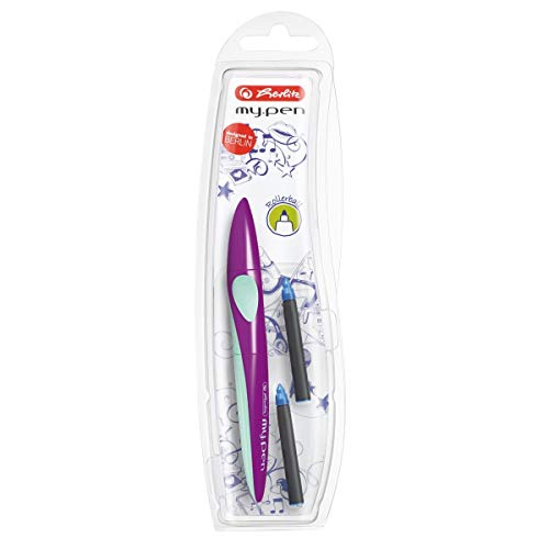 Herlitz 11377256 - Penna Roller "My.Pen", Colore: Viola/Verde Menta