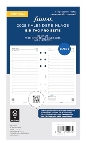 Filofax Personale 1 Giorno Su Un Lato (Tedesco)2025