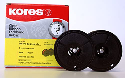 Kores Farbband, Gruppe 1, Din Ds, Seide, Schwarz/Rot