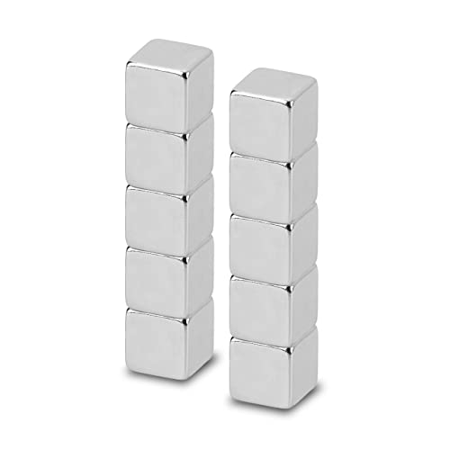 Maul Magnete Al Neodimio – Magnete Ad Alta Forza Adesiva Per Un Uso Versatile – Magnete Forte Dal Design Elegante E Moderno – 7 X 7 X 7 Mm – Confezion