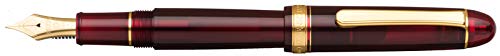 Platinum Pnb15000-71F Penna Stilografica Giapponese #3776 Century Gold Trim Bourgogne F/Rosso, 0,28-0,34 Mm, Realizzata A Mano, Pennino In Oro 14 Cara