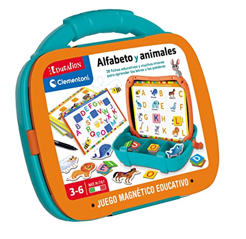 Clementoni- Valigetta Magnetica Alfabeto Gioco Educativo, Colore Vari, Mediano, 55492
