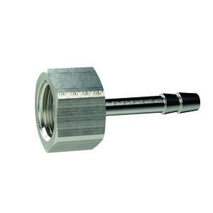 Bocchetta Per Tubo Flessibile A Vite, G 1/4 I., Per Tubo Lw 9 Mm, Sw 17, Ottone Nichelato, Pressione Di Lavoro Max. 25 Bar Max. 150 °C