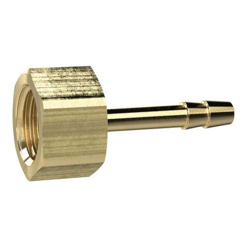Bocchetta Per Tubo Flessibile A Vite, G 3/8 I, Per Tubo Lw 9 Mm, Sw 19, Ottone, Pressione Di Lavoro Max. 25 Bar Max. 150 °C