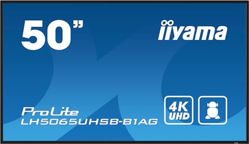 Iiyama Prolite Lh5075Uhs-B1Ag - Display Digitale Da 125,7 Cm, 49,5", Pannello Led Va 4K Uhd Hdmi Dp In/Out Daisychain Usb2.0 Rs-232C-In/Out Rj45, Lett