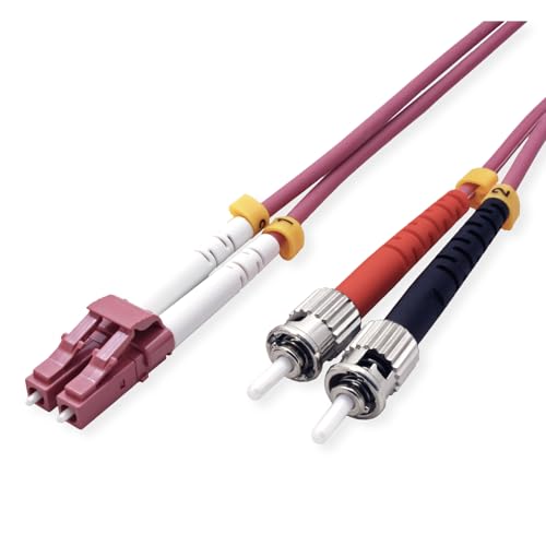 Value Cavo Di Connessione In Fibra Ottica 50/125Μm Om4 Lc/St Viola 1M