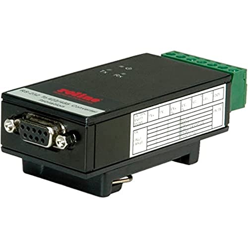 Roline Rs-232 To Rs-422/485 Converter, Din Rail, Self Powered Nero Cavo Di Interfaccia E Adattatore