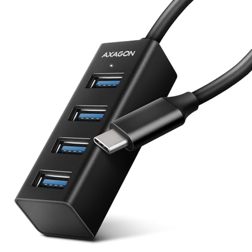 Axagon Hue-M1C Superspeed Usb-C Mini Hub, 4X Usb 3.0-20Cm, Nero