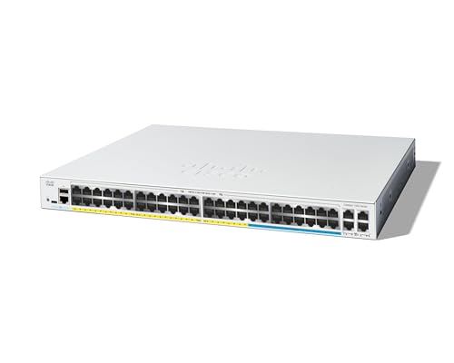 Cisco Catalyst 1300-48Mgp-4X Managed Switch, 32 Porte Ge, 16 Porte 2.5Ge, Poe, 4 Porte Sfp+ 10Ge, Protezione Limitata A Vita (C1300-48Mgp-4X)