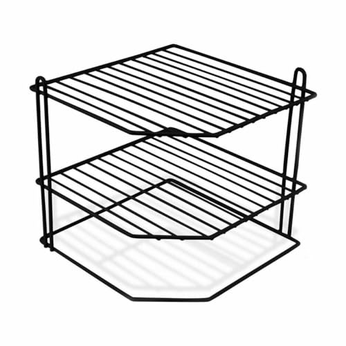 Confortime Supporto Per Piatti Angolare Nero 22 X 22 X 25 Cm (8 Pezzi)