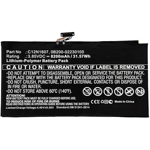 Coreparts Laptop Battery For Asus 31.57Wh Li-Pol 3.85V 8200Mah , 0B200-02230000, 0B20002230100, 0B20 (31.57Wh Li-Pol 3.85V 8200Mah Black For Asus Note
