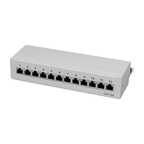Logilink Professional Pannelli Patch, Tavolo/Parete/Desktop, Stp (Schermato) Light Grey 12-Port