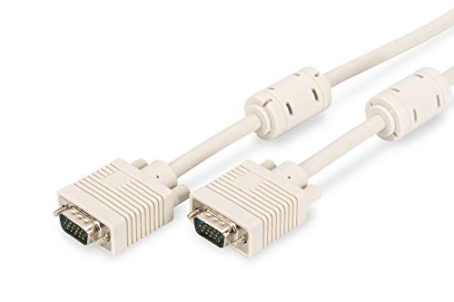 Cavo Di Collegamento Per Monitor Digitus Vga, Dsub Hd15 Da Spina A Spina, 3M, Beige