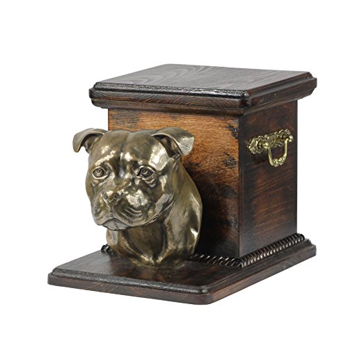 Art-Dog Urna Commemorativa Per Cani Personalizzata Fatta A Mano - Scatola Per Cremazione Per Cani Personalizzata Di Lunga Durata - 19X31X22Cm - Staffo