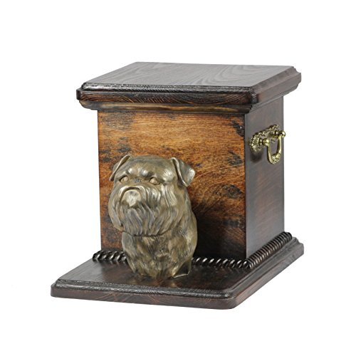 Art-Dog Urna Commemorativa Per Cani Personalizzata Fatta A Mano - Scatola Per Cremazione Per Cani Personalizzata Di Lunga Durata - 19X31X22Cm - Grifon