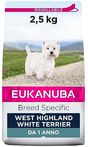 Eukanuba Breed Specific Alimento Secco Per West Highland White Terrier Adulti, Cibo Per Cani Adattato In Modo Ottimale Alla Razza 2.5 Kg